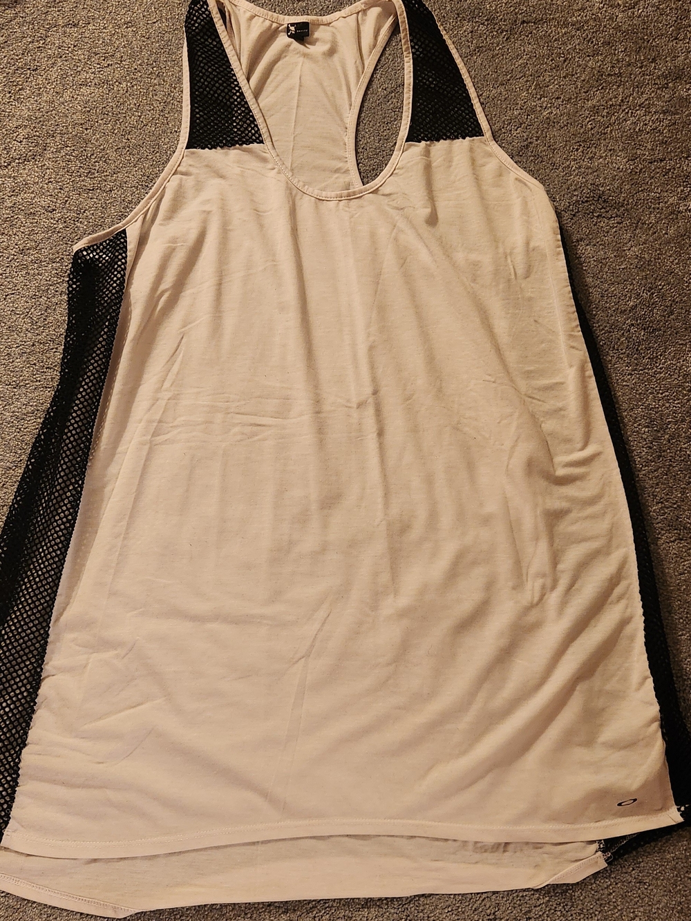 Oakley Cream and Black Mesh Swim Coverup
